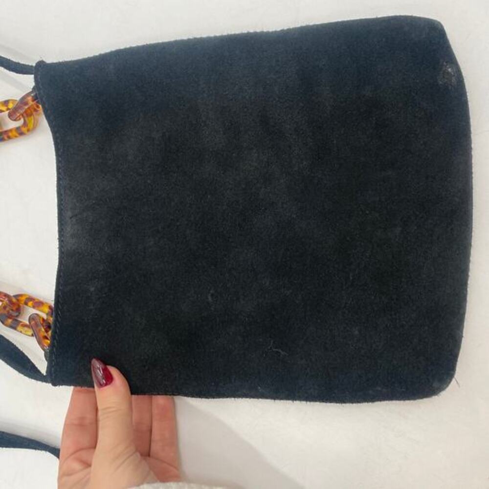 Madewell Slim Brooklyn Crossbody Bag Suede Black - Picture 3 of 9